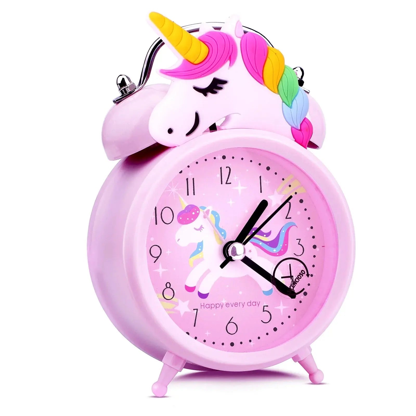 Pink Unicorn Childrens Alarm Clock Cartoon Desktop for Kids Bedroom Home Decor Alarm Clock Bedside Table Child alarm Gifts Clock - Honesty Sales