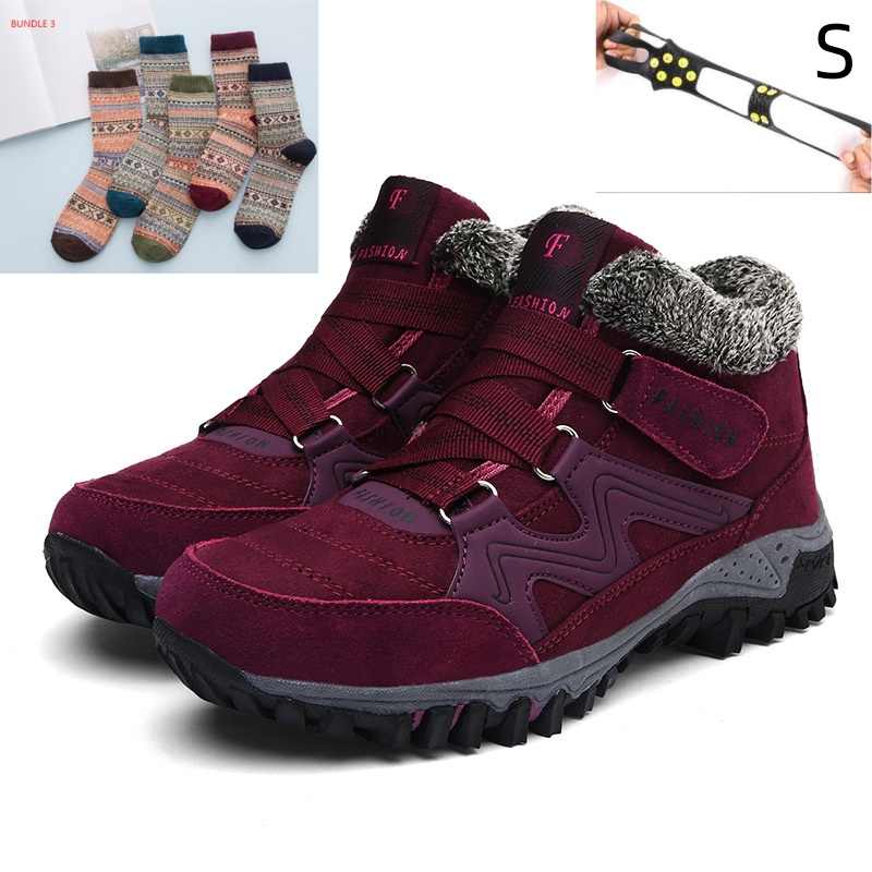 Plus Size Men's And Women's Snow Boots Non - slip Warm - Honesty Sales