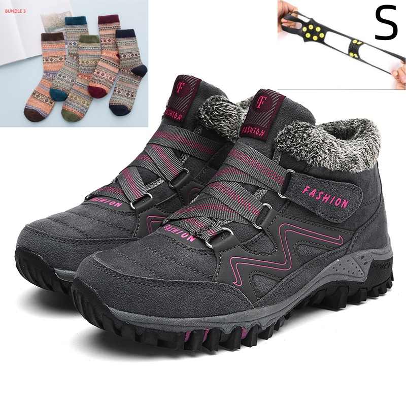 Plus Size Men's And Women's Snow Boots Non - slip Warm - Honesty Sales