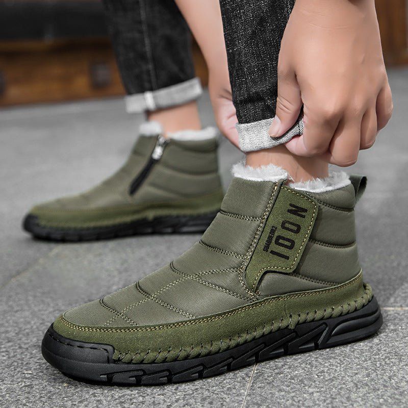 Plus - size Mens Winter Snow Waterproof Non - slip Cotton Boots With A Warm - Honesty Sales