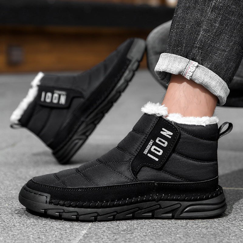 Plus - size Mens Winter Snow Waterproof Non - slip Cotton Boots With A Warm - Honesty Sales
