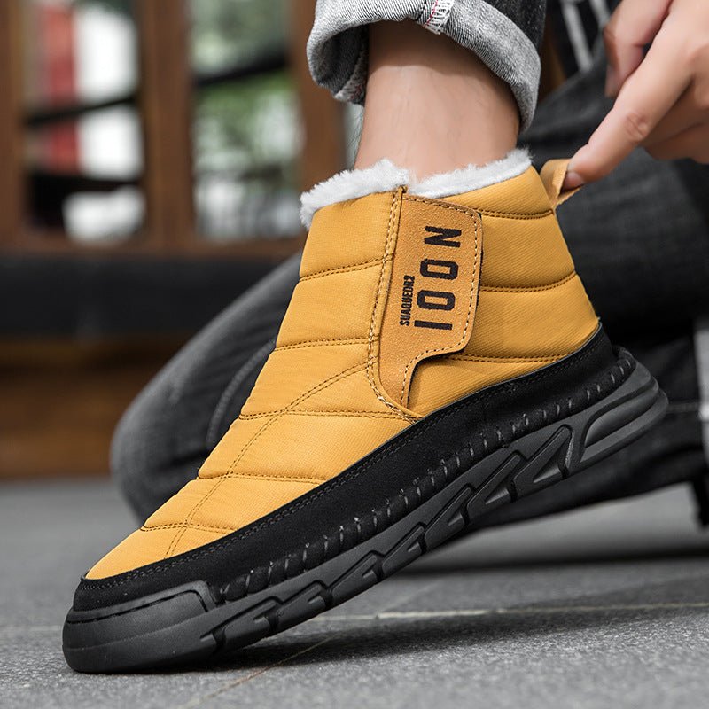 Plus - size Mens Winter Snow Waterproof Non - slip Cotton Boots With A Warm - Honesty Sales