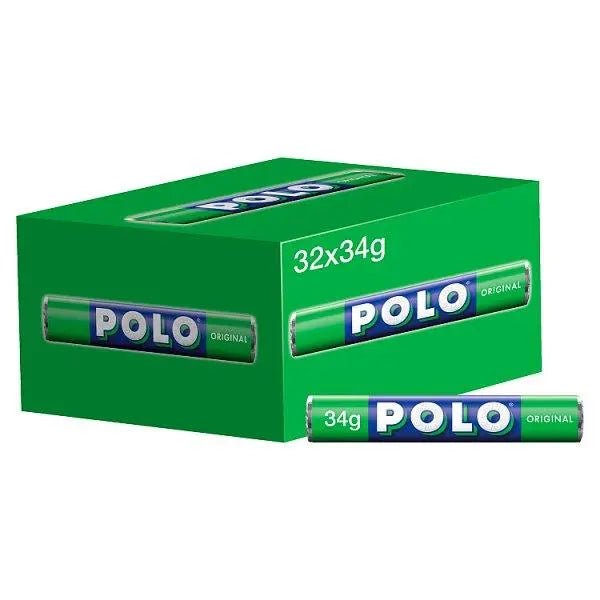 Polo Original Mint Tube 34g (Case of 32) - Honesty Sales