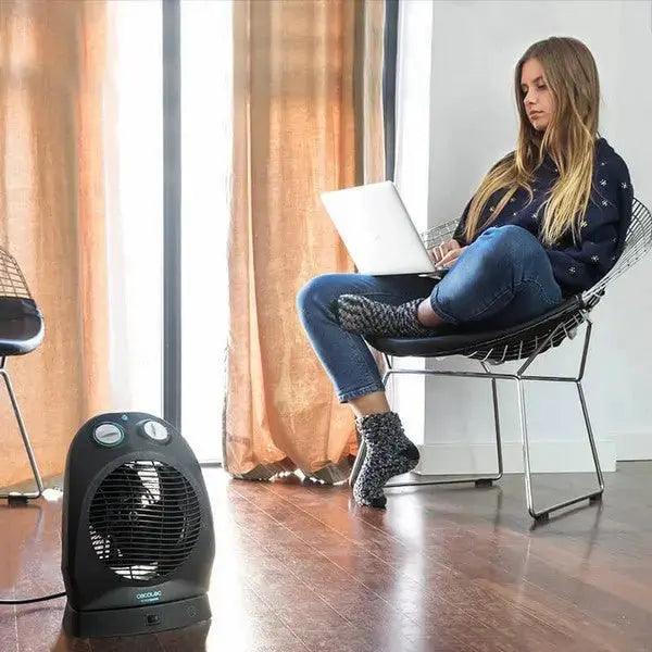 Portable Fan Heater Cecotec Ready Warm 9750 Rotate Force 2400W Black - Honesty Sales