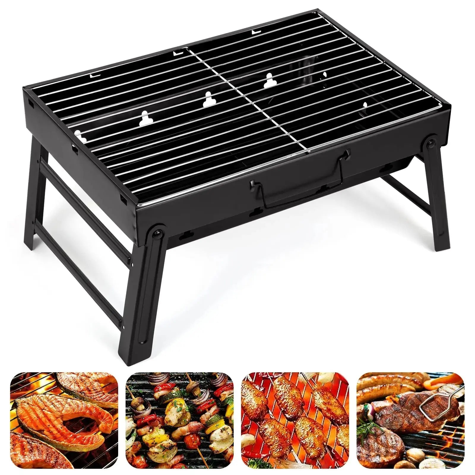 Portable Folding Charcoal BBQ Grill – Compact, Lightweight, Easy to Assemble & Carry – Ideal for Outdoor Cooking & Camping - Honesty Sales