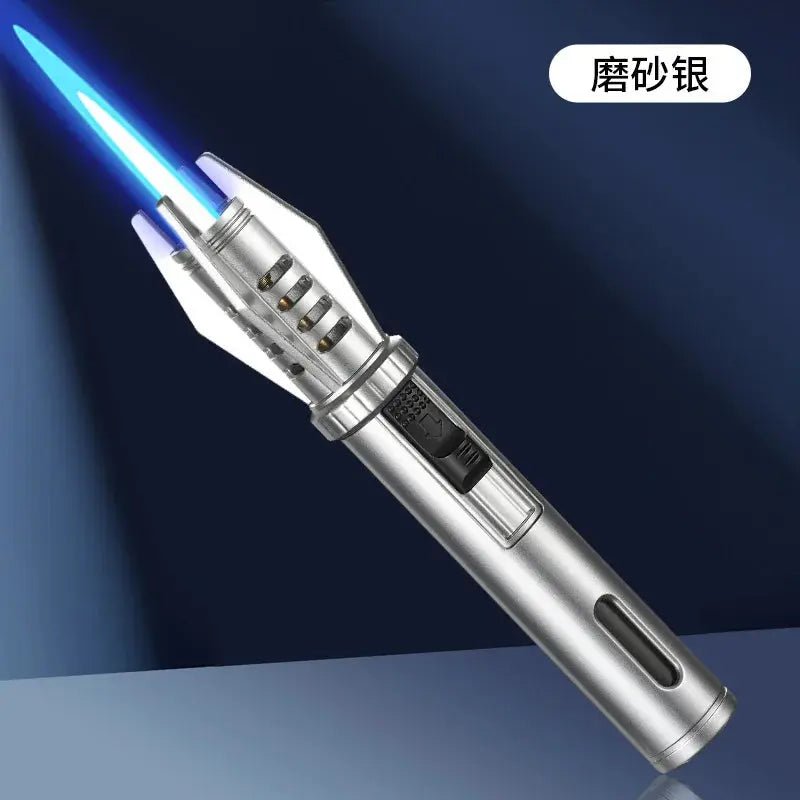Powerful Windproof Metal Gas Lighter – Jet Flame Torch for Kitchen, BBQ, Smoking, Cigar – Men's Gift & Accessories - Honesty Sales