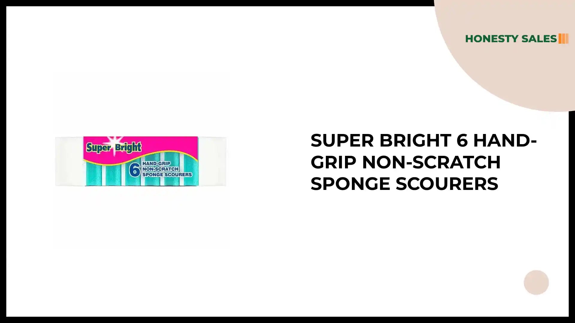 Super Bright 6 Hand-Grip Non-Scratch Sponge Scourers by@Outfy