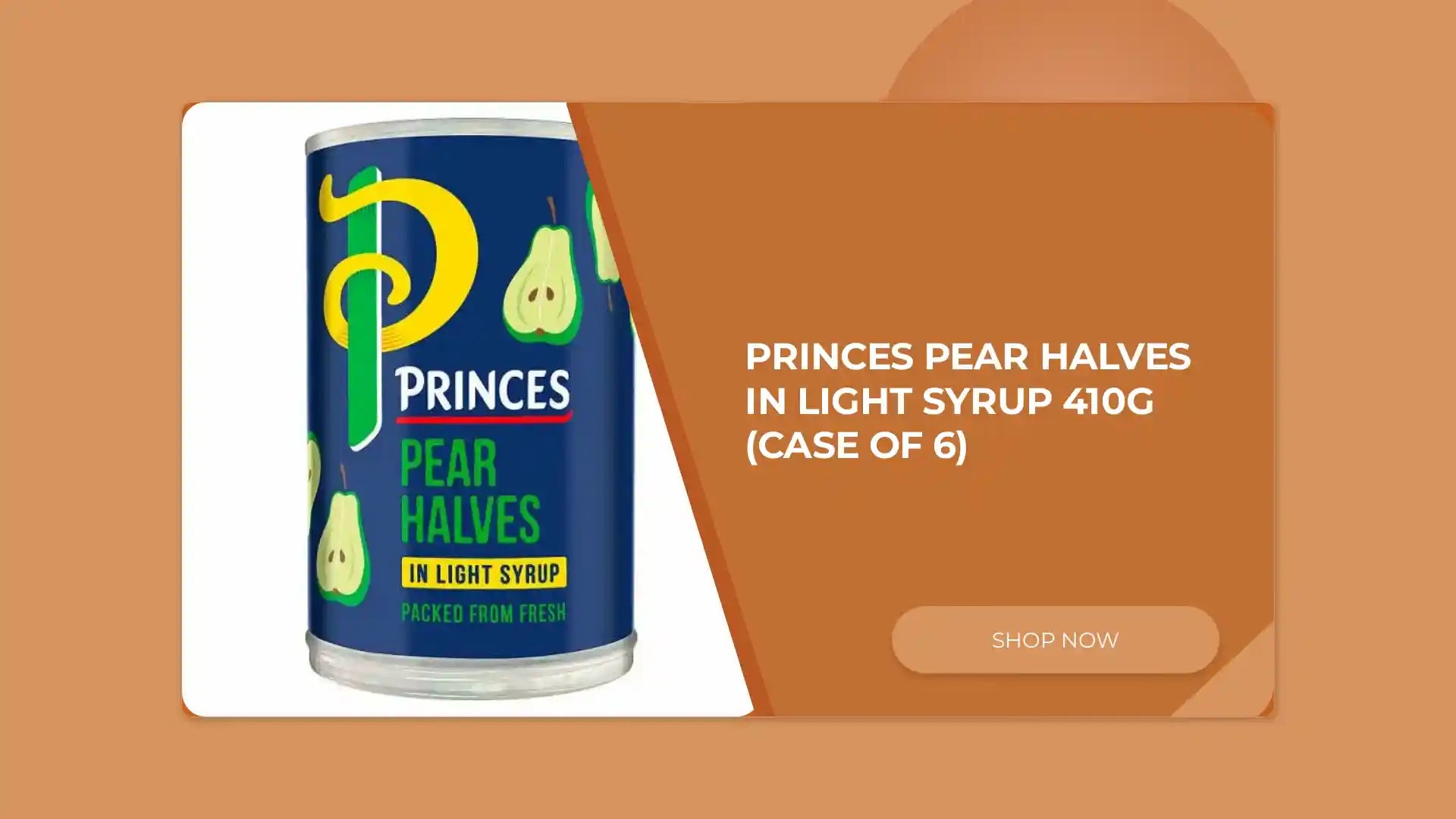 Princes Pear Halves in Light Syrup 410g (Case of 6) by@Outfy