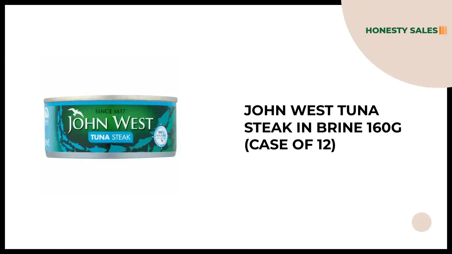 John West Tuna Steak in Brine 160g (Case of 12) by@Outfy