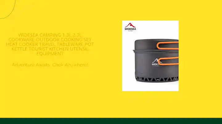 Widesea Camping 1.3L 2.3L Cookware Outdoor Cooking Set Heat Cooker Travel Tableware Pot Kettle Tourist Kitchen Utensil Equipment by@Outfy