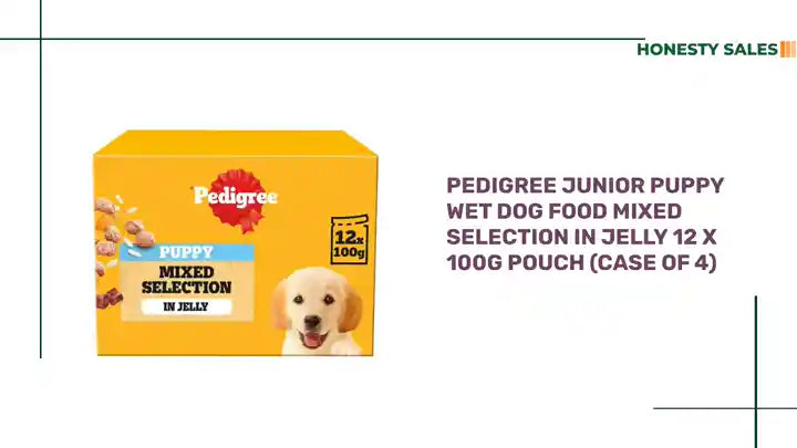 PEDIGREE Junior Puppy Wet Dog Food Mixed Selection In Jelly 12 x 100g Pouch (Case of 4) by@Outfy