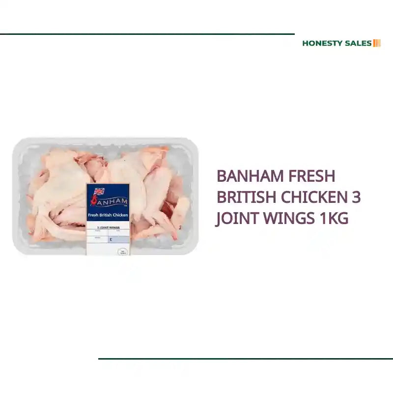 Banham Fresh British Chicken 3 Joint Wings 1kg by@Outfy