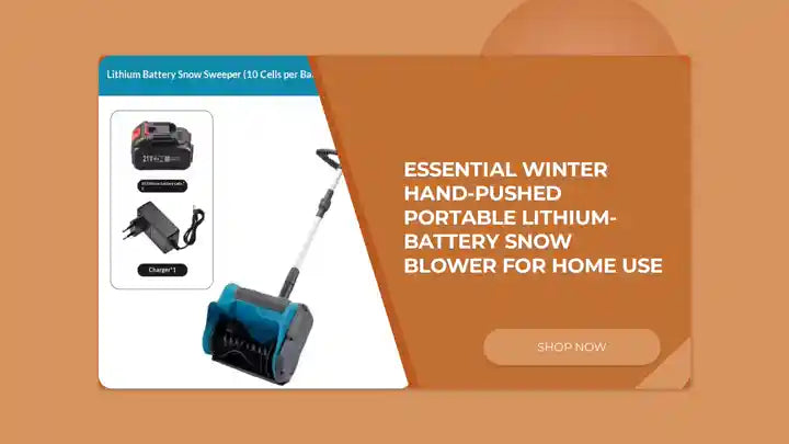 Essential Winter Hand-Pushed Portable Lithium-Battery Snow Blower For Home Use by@Outfy