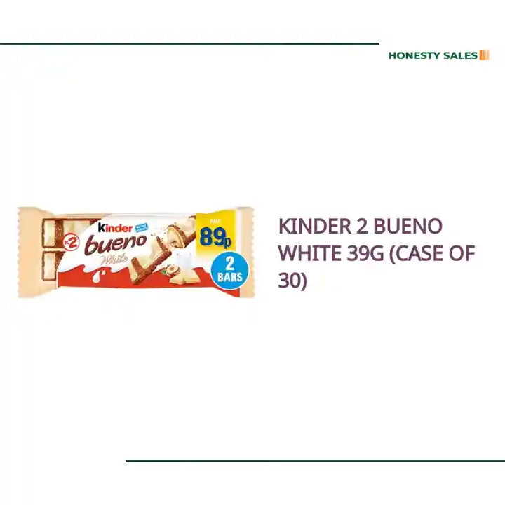 Kinder 2 Bueno White 39g (Case of 30) by@Outfy