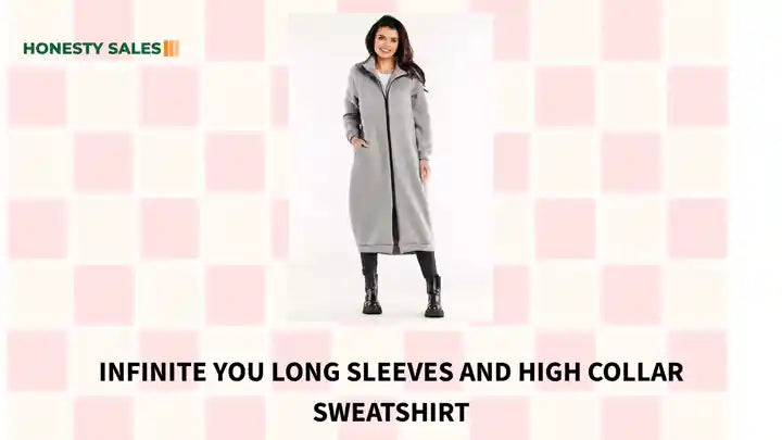 Infinite You long sleeves and high collar sweatshirt by@Outfy