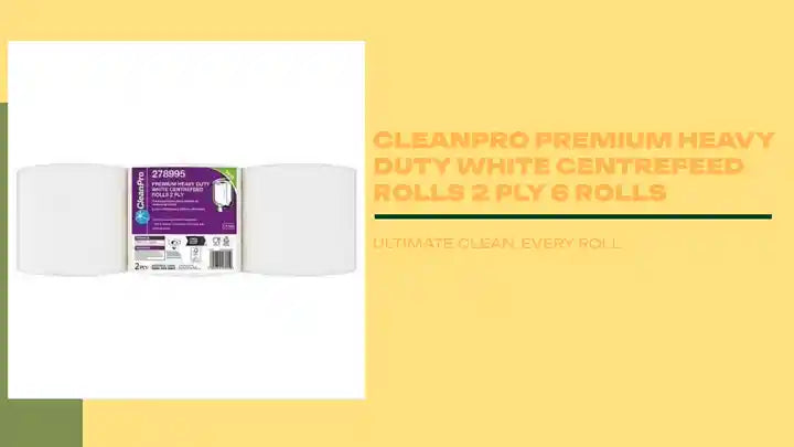 CleanPro Premium Heavy Duty White Centrefeed Rolls 2 Ply 6 Rolls by@Outfy