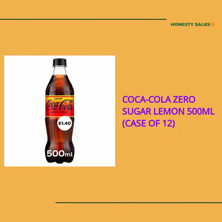Coca-Cola Zero Sugar Lemon 500ml (Case of 12) by@Outfy