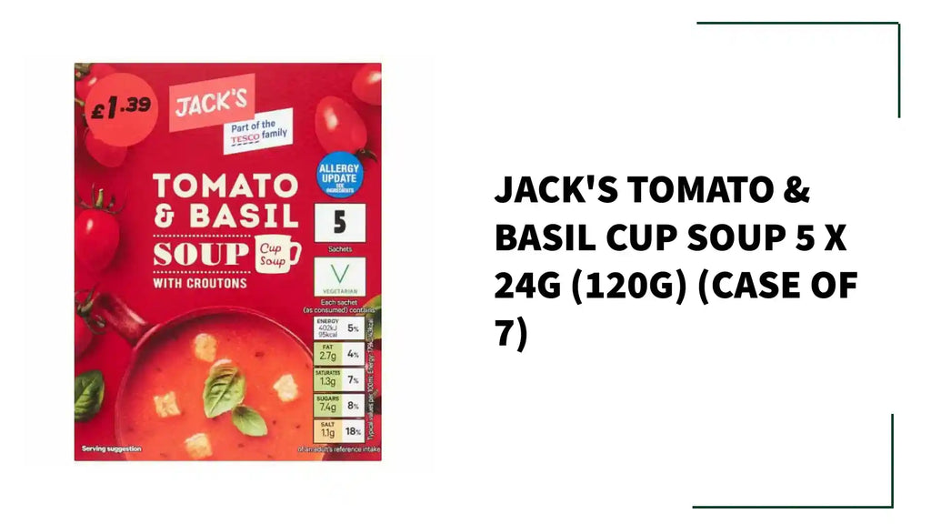 Jack's Tomato & Basil Cup Soup 5 x 24g (120g) (Case of 7) by@Outfy