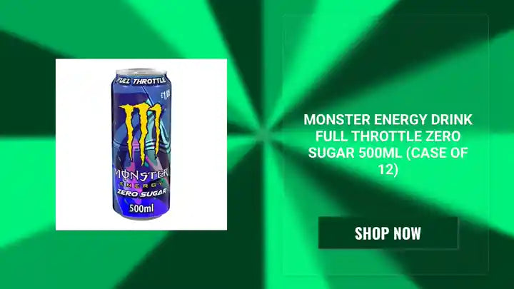 Monster Energy Drink Full Throttle Zero Sugar 500ml (Case of 12) by@Outfy