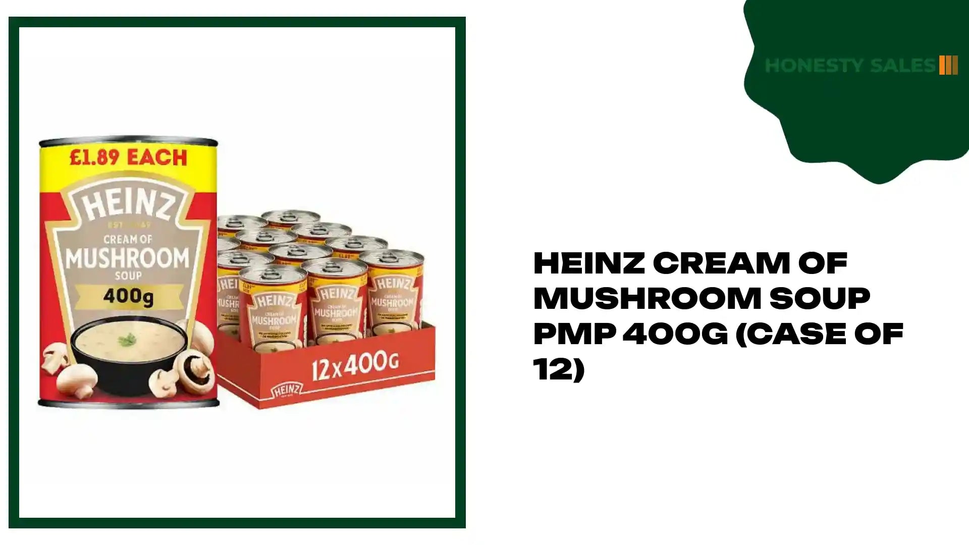 Heinz Cream of Mushroom Soup PMP 400g (Case of 12) by@Outfy