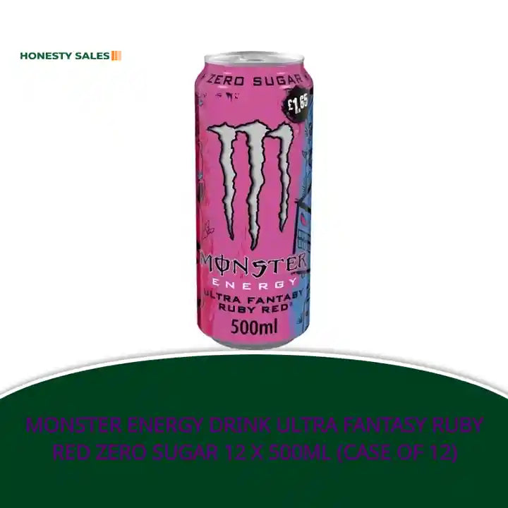 Monster Energy Drink Ultra Fantasy Ruby Red Zero Sugar 12 x 500ml (Case of 12) by@Outfy