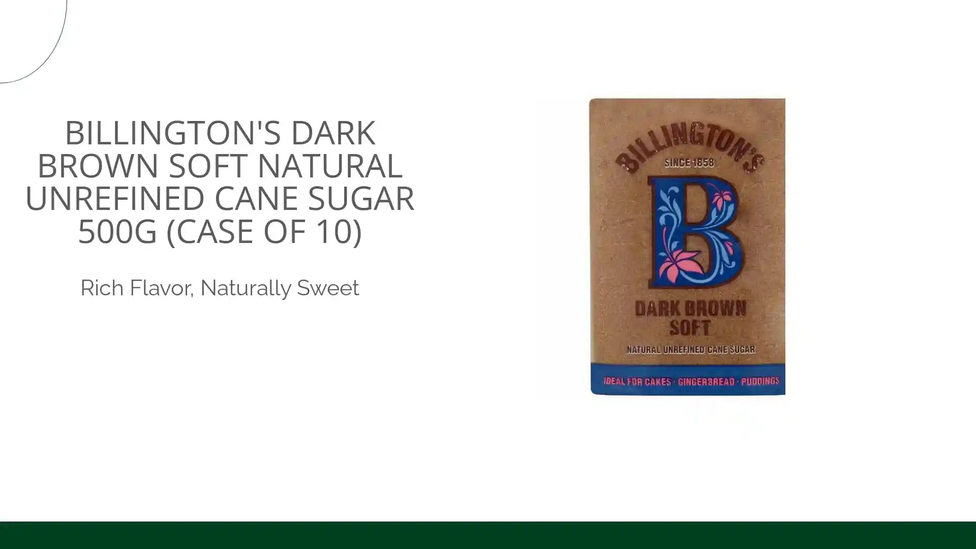 Billington's Dark Brown Soft Natural Unrefined Cane Sugar 500g (Case of 10) by@Outfy