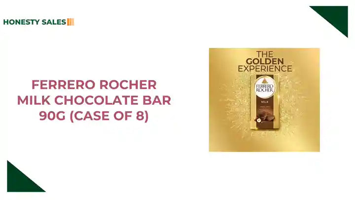 Ferrero Rocher Milk Chocolate Bar 90g (Case of 8) by@Outfy