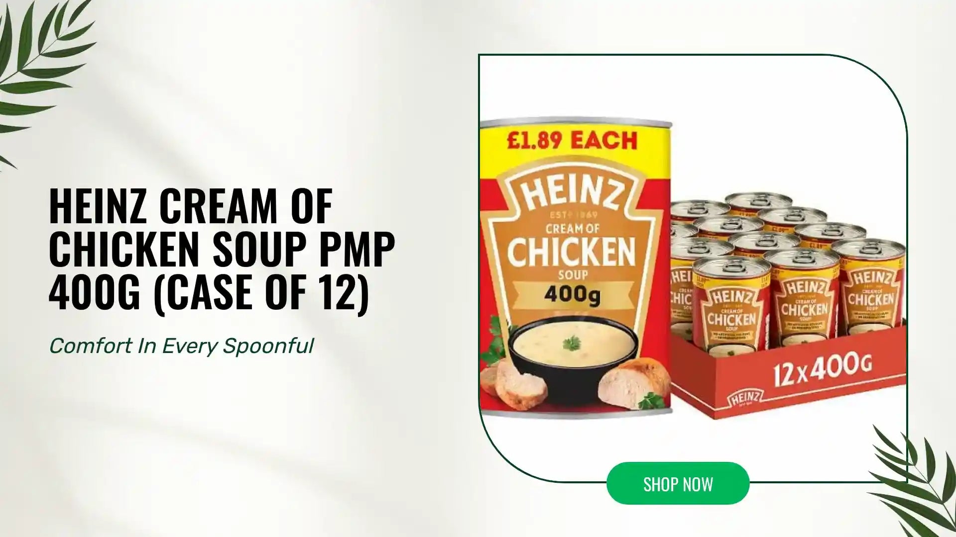 Heinz Cream of Chicken Soup PMP 400g (Case of 12) by@Outfy