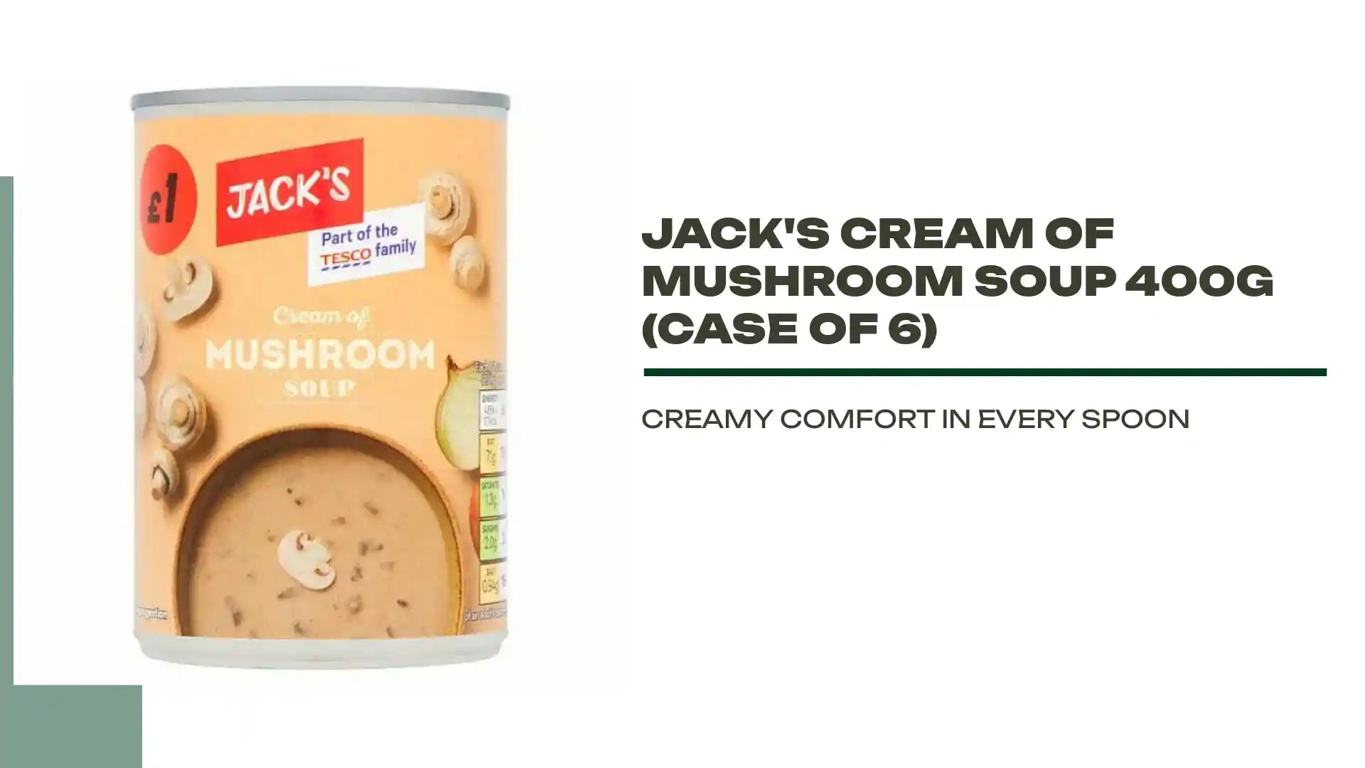Jack's Cream of Mushroom Soup 400g (Case of 6) by@Outfy
