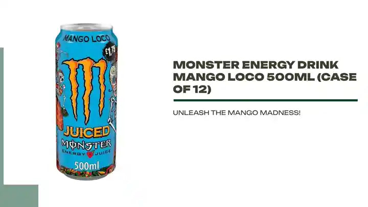 Monster Energy Drink Mango Loco 500ml (Case of 12) by@Outfy