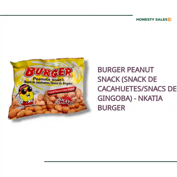 Burger Peanut Snack (Snack de cacahuetes/Snacs de Gingoba) - Nkatia Burger by@Outfy