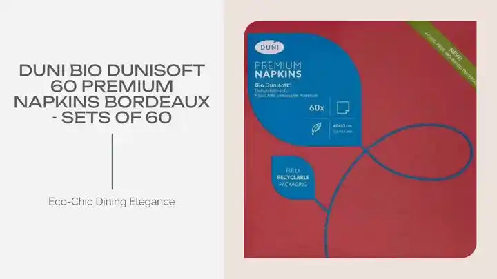 Duni Bio Dunisoft 60 Premium Napkins Bordeaux - Sets of 60 by@Outfy