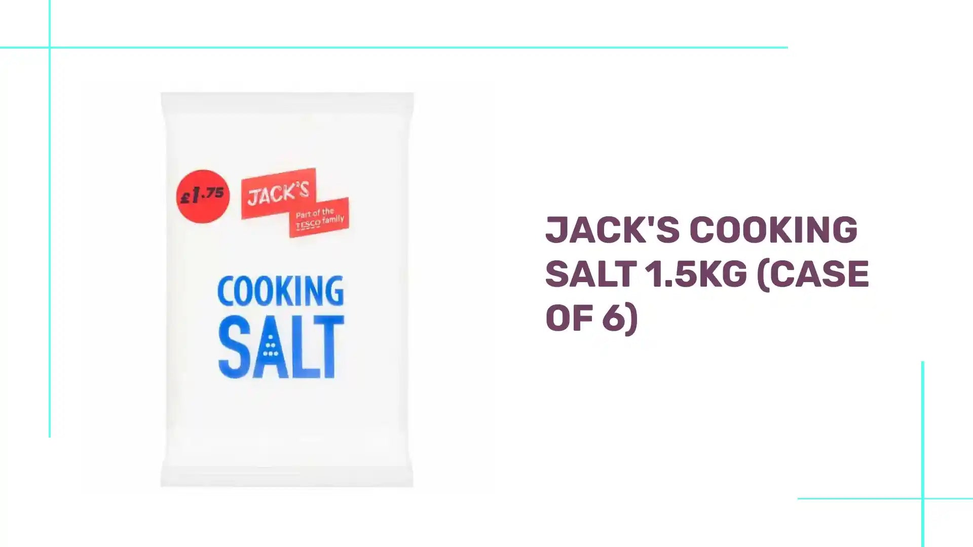 Jack's Cooking Salt 1.5kg (Case of 6) by@Outfy