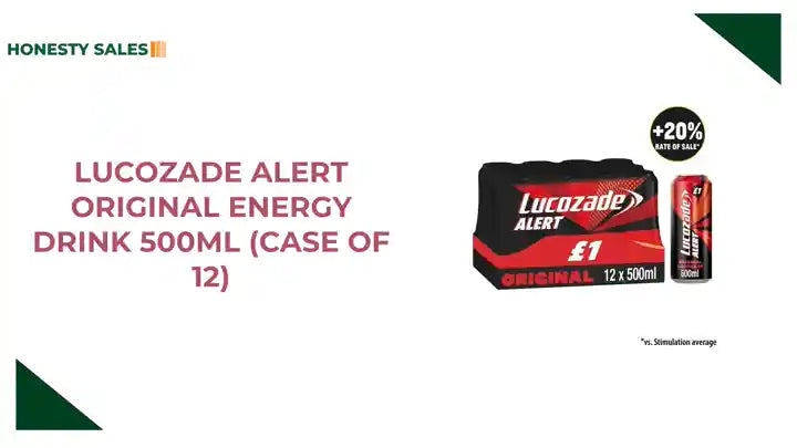 Lucozade Alert Original Energy Drink 500ml (Case of 12) by@Outfy