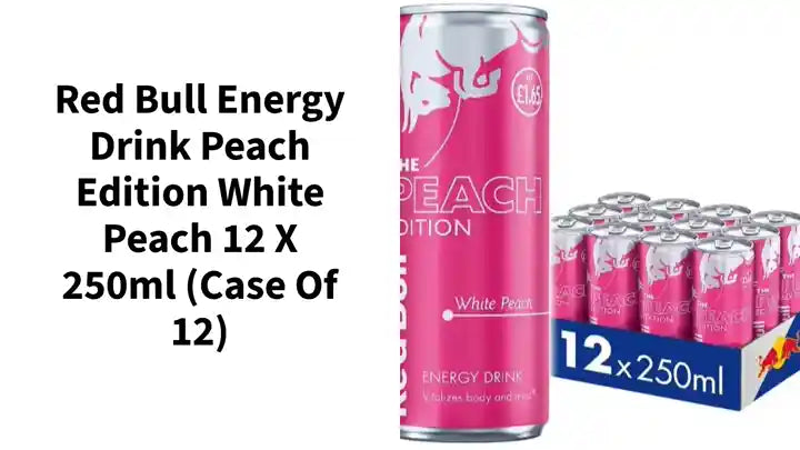 Red Bull Energy Drink Peach Edition White Peach 12 x 250ml (Case of 12) by@Outfy