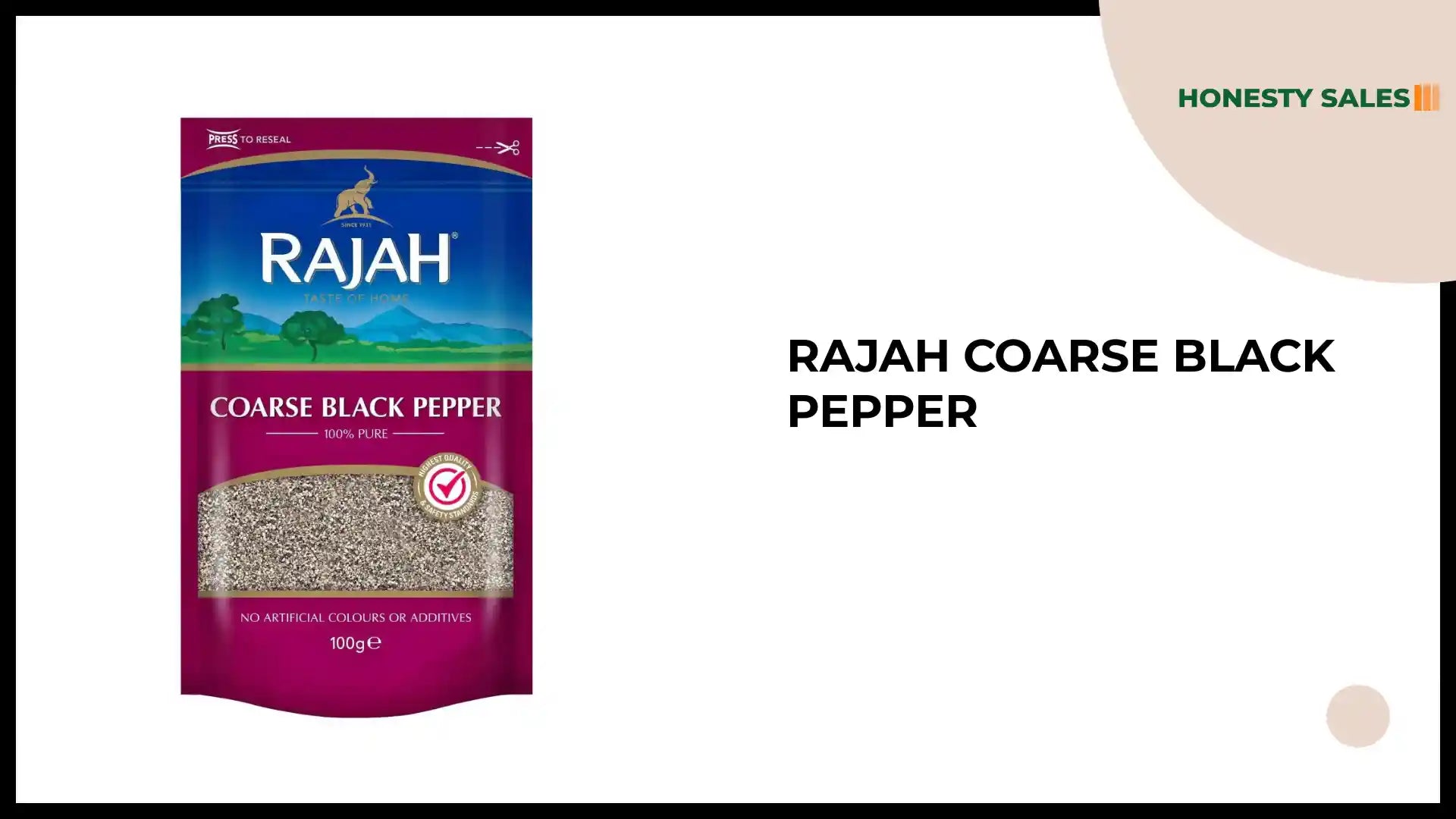 Rajah Coarse Black Pepper by@Outfy