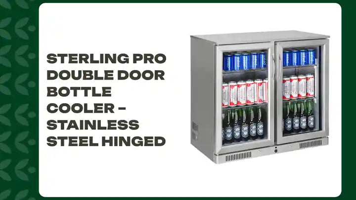 Sterling Pro Double Door Bottle Cooler &ndash; Stainless Steel Hinged by@Outfy