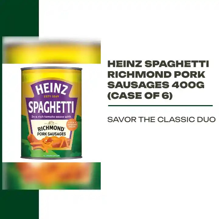 Heinz Spaghetti Richmond Pork Sausages 400g (Case of 6) by@Outfy