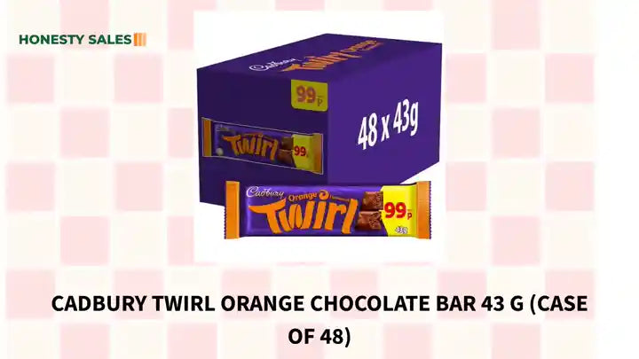 Cadbury Twirl Orange Chocolate Bar 43 g (Case of 48) by@Outfy