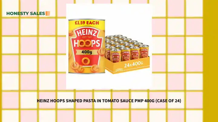 Heinz Hoops Shaped Pasta in Tomato Sauce PMP 400g (Case of 24) by@Outfy
