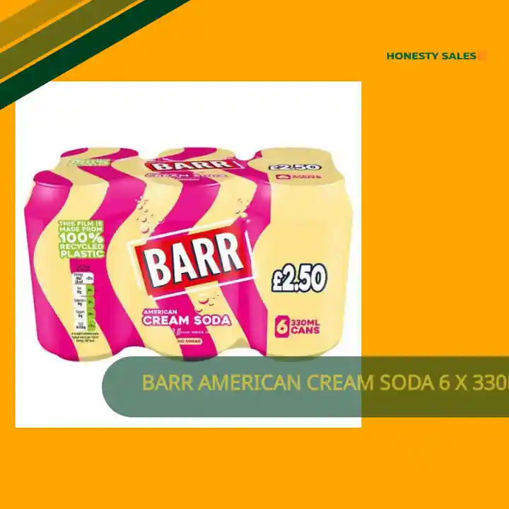 Barr American Cream Soda 6 x 330ml (Case of 4) by@Outfy