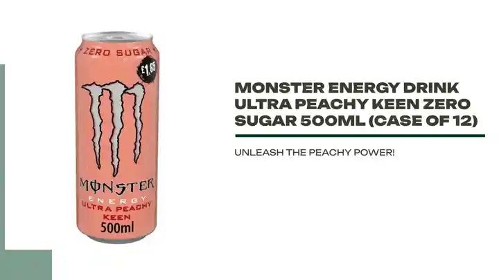 Monster Energy Drink Ultra Peachy Keen Zero Sugar 500ml (Case of 12) by@Outfy
