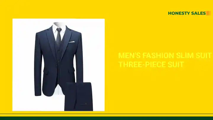 Men's Fashion Slim Suit Three-piece Suit by@Outfy