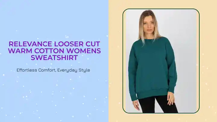 Relevance looser cut warm cotton womens sweatshirt by@Outfy