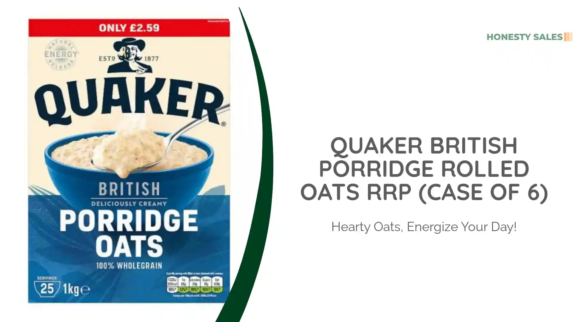 Quaker British Porridge Rolled Oats RRP (Case of 6) by@Outfy