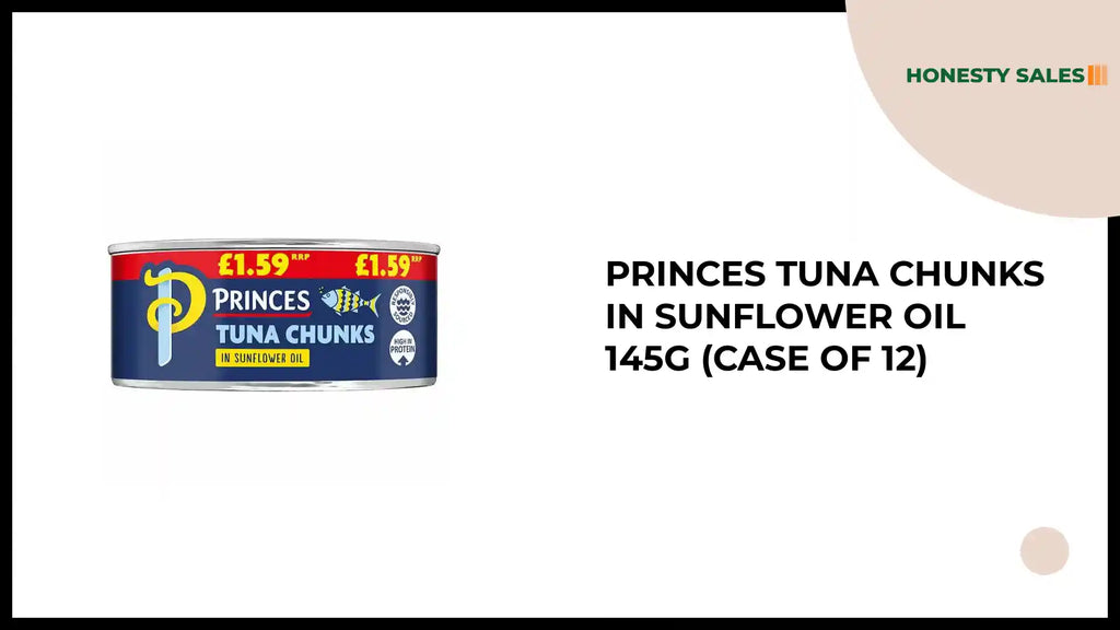 Princes Tuna Chunks in Sunflower Oil 145g (Case of 12) by@Outfy