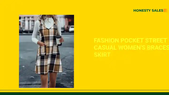 Fashion Pocket Street Casual Women's Braces Skirt by@Outfy