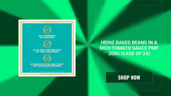 Heinz Baked Beans in a Rich Tomato Sauce PMP 200g (Case of 24) by@Outfy