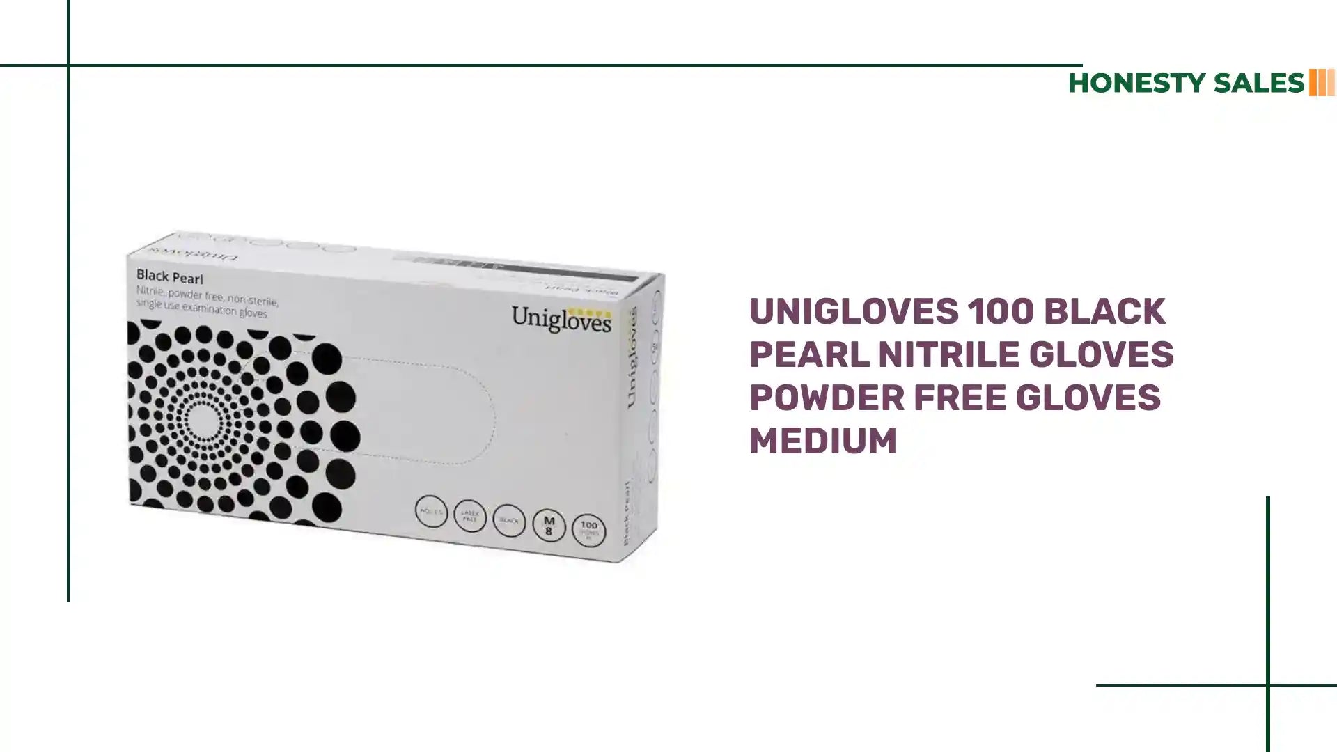 Unigloves 100 Black Pearl Nitrile Gloves Powder Free Gloves Medium by@Outfy