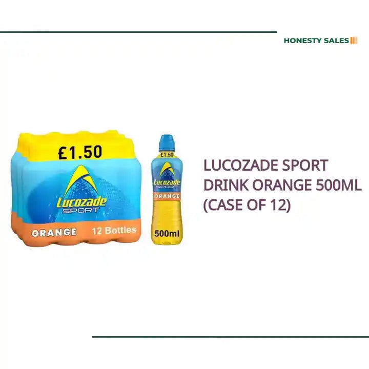 Lucozade Sport Drink Orange 500ml (Case of 12) by@Outfy